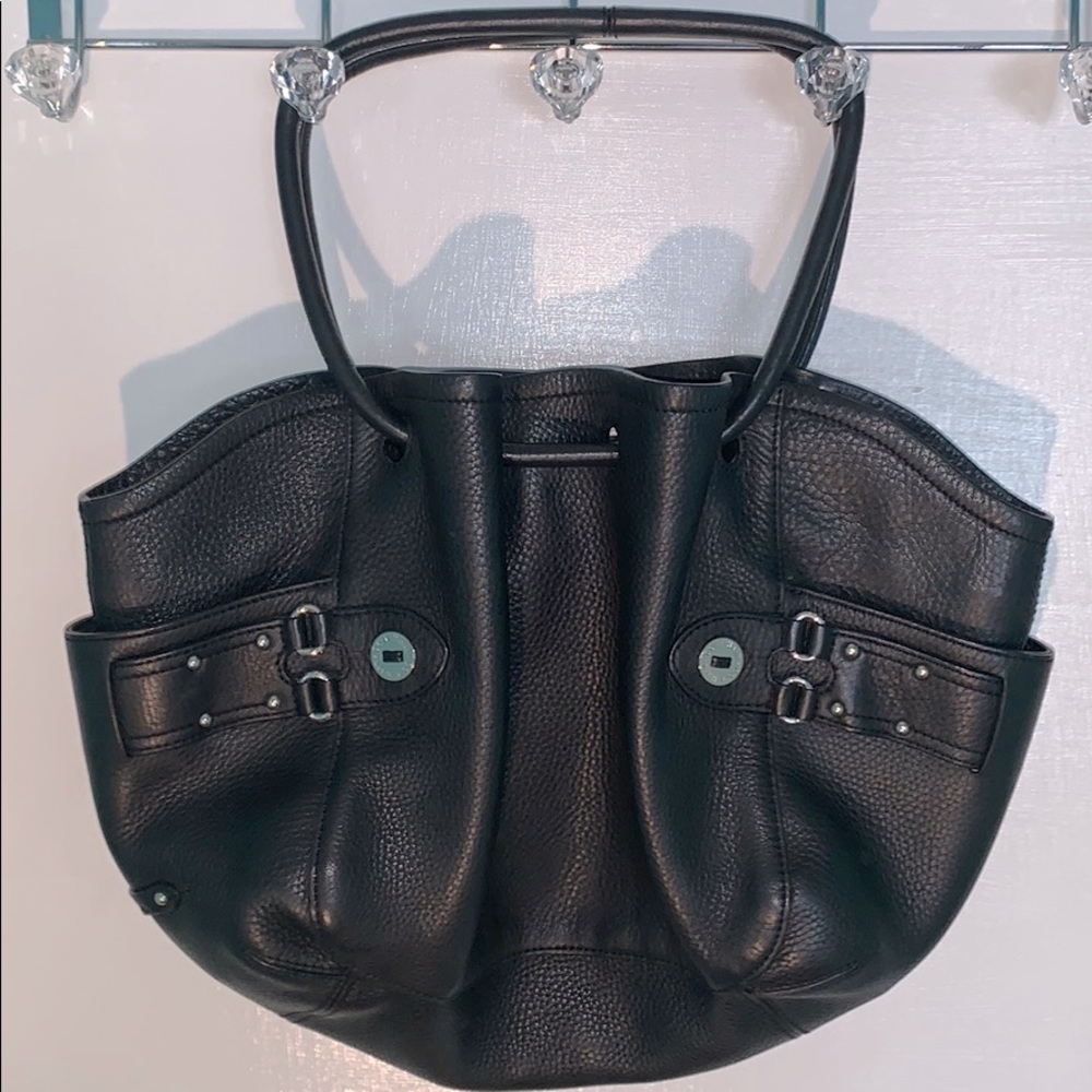 COLE HAAN 100% leather large bucket shoulder bag